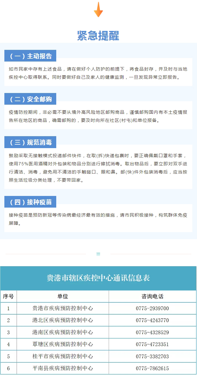 食品、快遞外包裝陽(yáng)性!貴港市疾控中心發(fā)出緊急風(fēng)險(xiǎn)提醒→.jpg